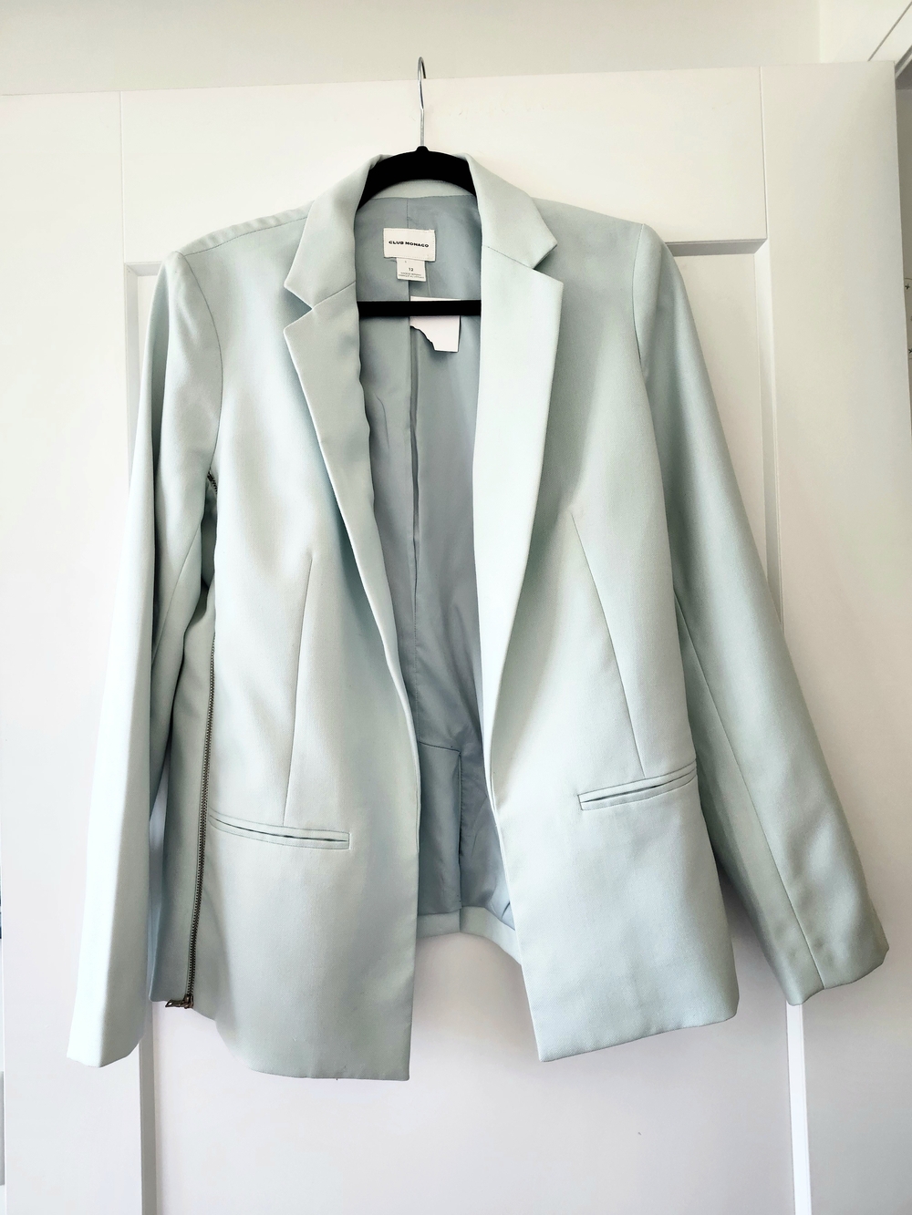 Club Monaco Pastel Blue Wool Blazer - Picture 6 of 14